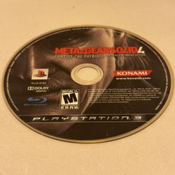 Metal Gear Solid 4 PS3 Loose Disc