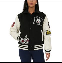 Variety of sizes Disney Adult unisex varsity Letterman’s jacket  extra small, small, medium, large, extra large, XXL Mickey Mouse Minnie Mouse