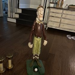 Vintage Golf Statue/putting Green From Bombay Company- Retired