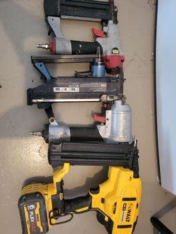 Title: Nail Gun Lot – DeWalt 20V + Pneumatic Nailers/Staplers