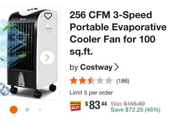 Costway Evaporative Air Cooler...