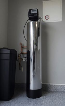New Stainless Whole House Water Softener + Filtration System with Alkaline Reverse Osmosis - Installed