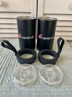 Carnival Cruises 4-in-1 Insulated Beverage Holder Black New