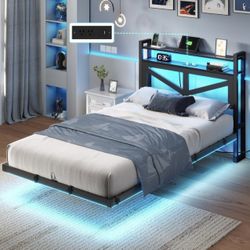 BED FRAME TWIN SIZE FLOATING STYKE BRAND NEW IN BOX!!!