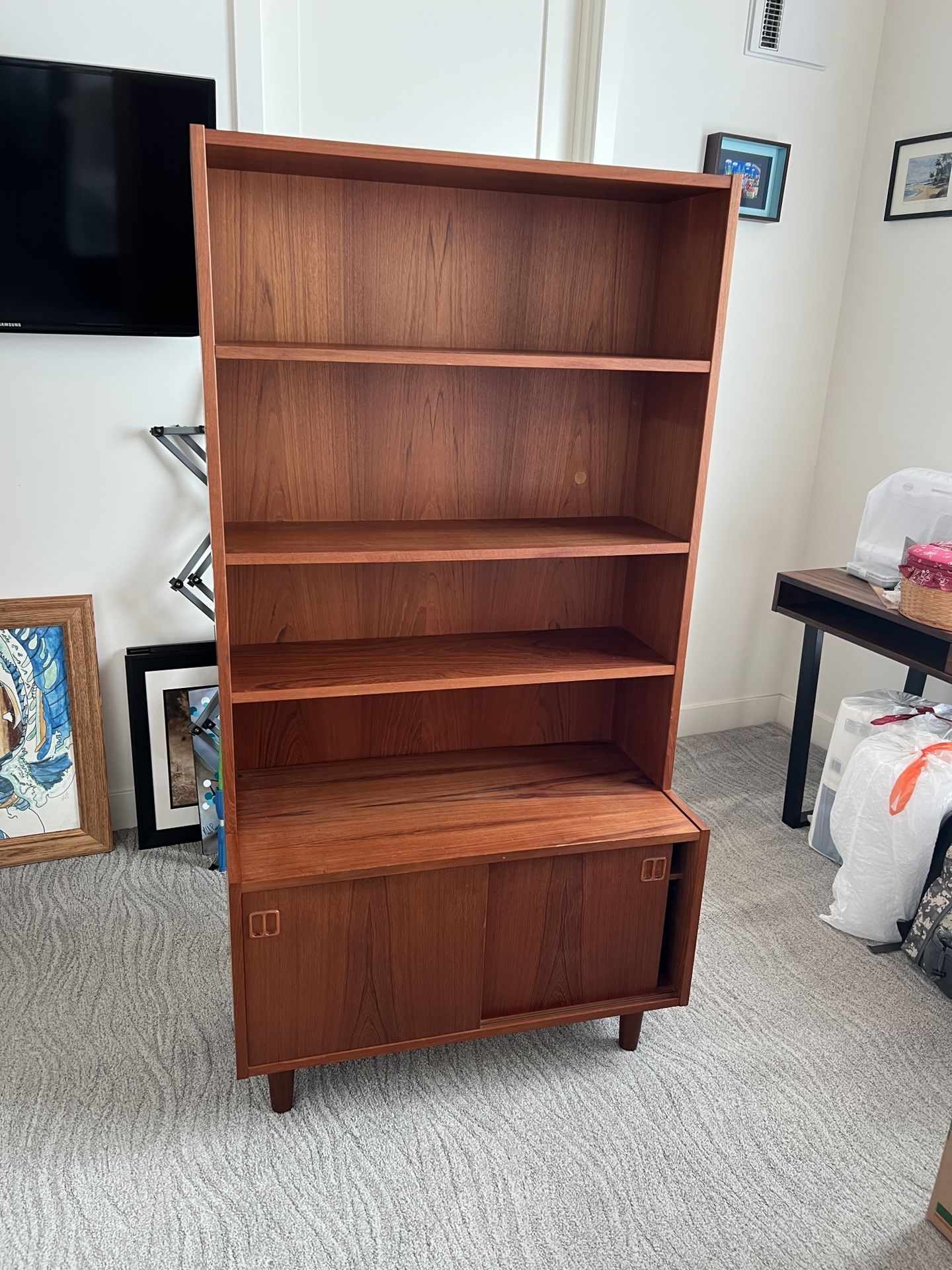 Mid-Century Modern Teak Bookcase 