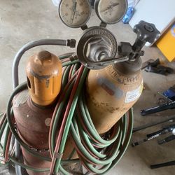 Acetylene Tanks And Torch 