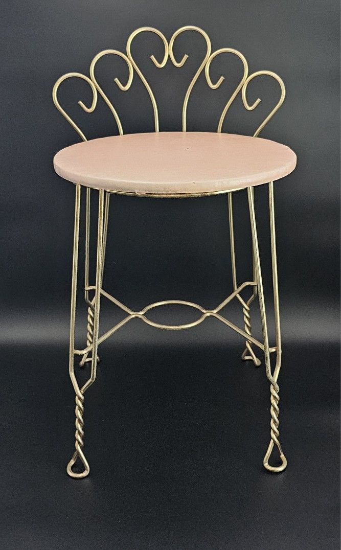 Antique Mid Century Vanity Stool