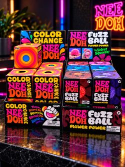 Nee Doh Color Change & Fuzz Ball Lot