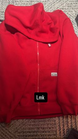 Red proclub hoodie large