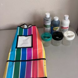 Paints With Containers and Coverup 