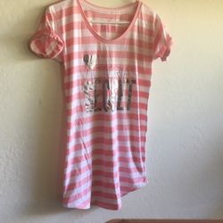 Victoria Secret Pink Striped Sweatshirt. XS