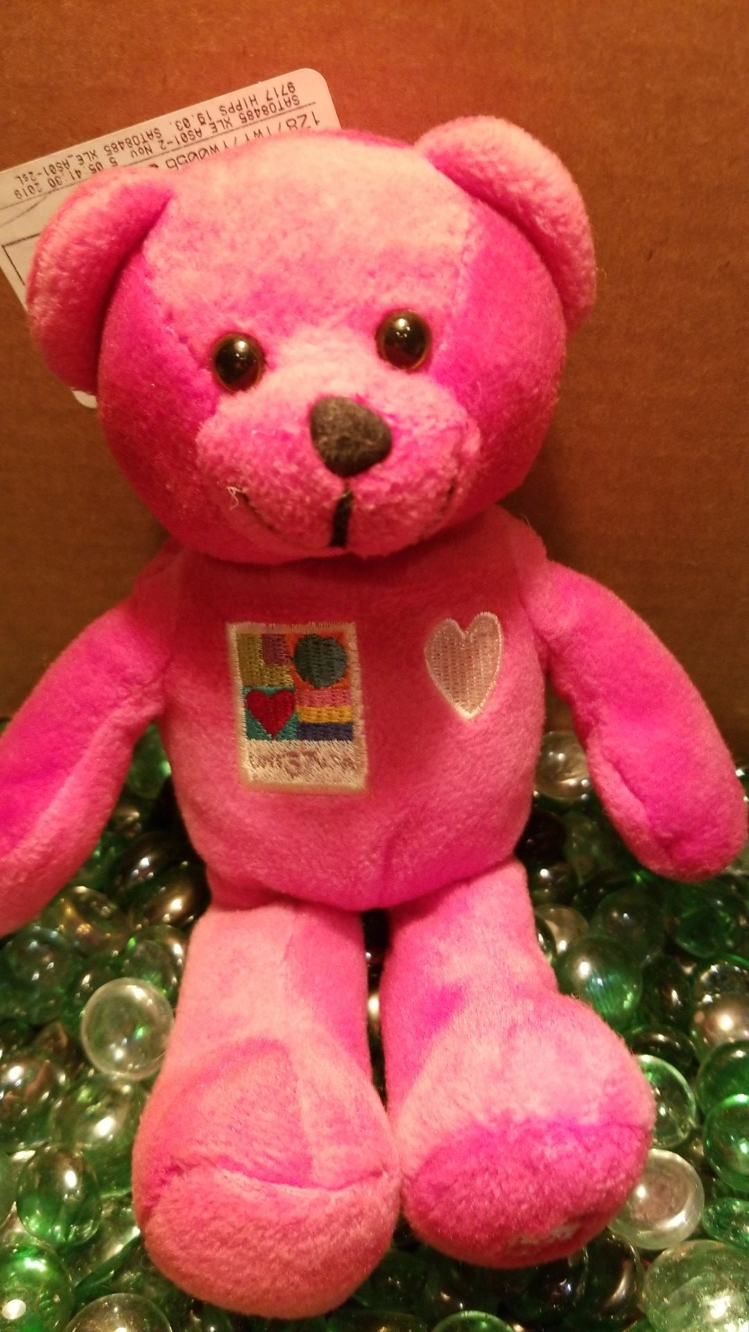 2002 Pink plush teddy bear
