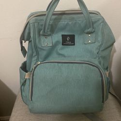Green diaper bag