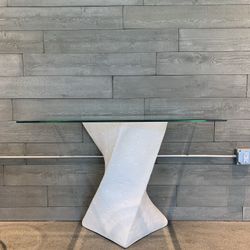 Postmodern Twist Spiral Console Table