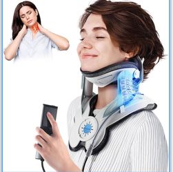 Cervical Neck Traction Device: Neck Stretcher for Cervical Pain Relief, Electric Air Pump with 3 Power Traction, Built-in 8 Airbag, Improved Stretcher