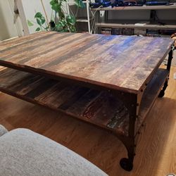 Rustic Industrial Style Coffee Table