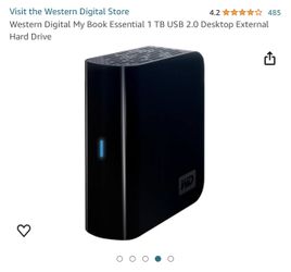 Western Digital My Book 1 TB USB Desktop Hard Drive