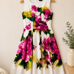 Vibrant Floral Fit & Flare Dress