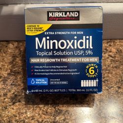 KIRKLAND Minoxidil 5% Extra Strength Men Hair Regrowth Treatment 6 Month Supply NEW 