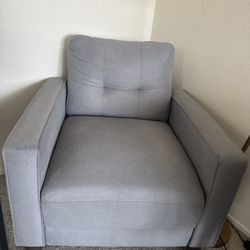 Gray Accent Chair + Coffee Table + Side Table Set – $120 (OBO)