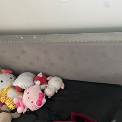 grey bed frame