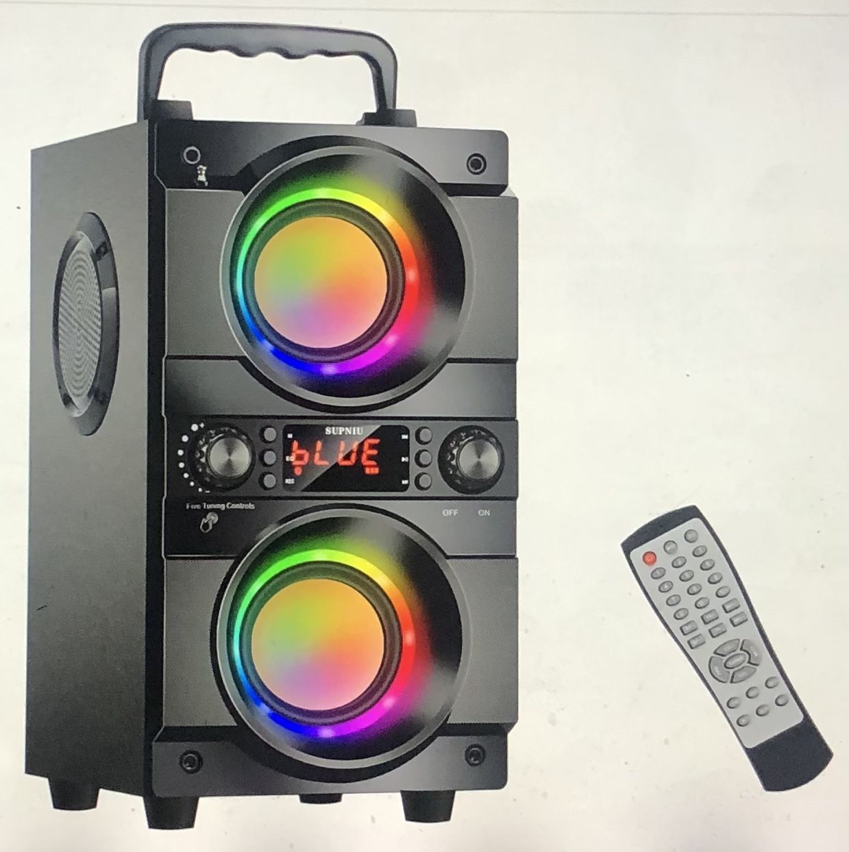 Portable Bluetooth Double Subwoofer Speaker