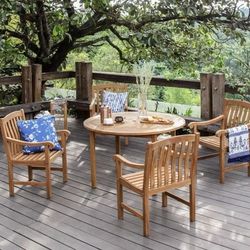 Cambridge Casual 5-Piece Wood Outdoor Dining Set