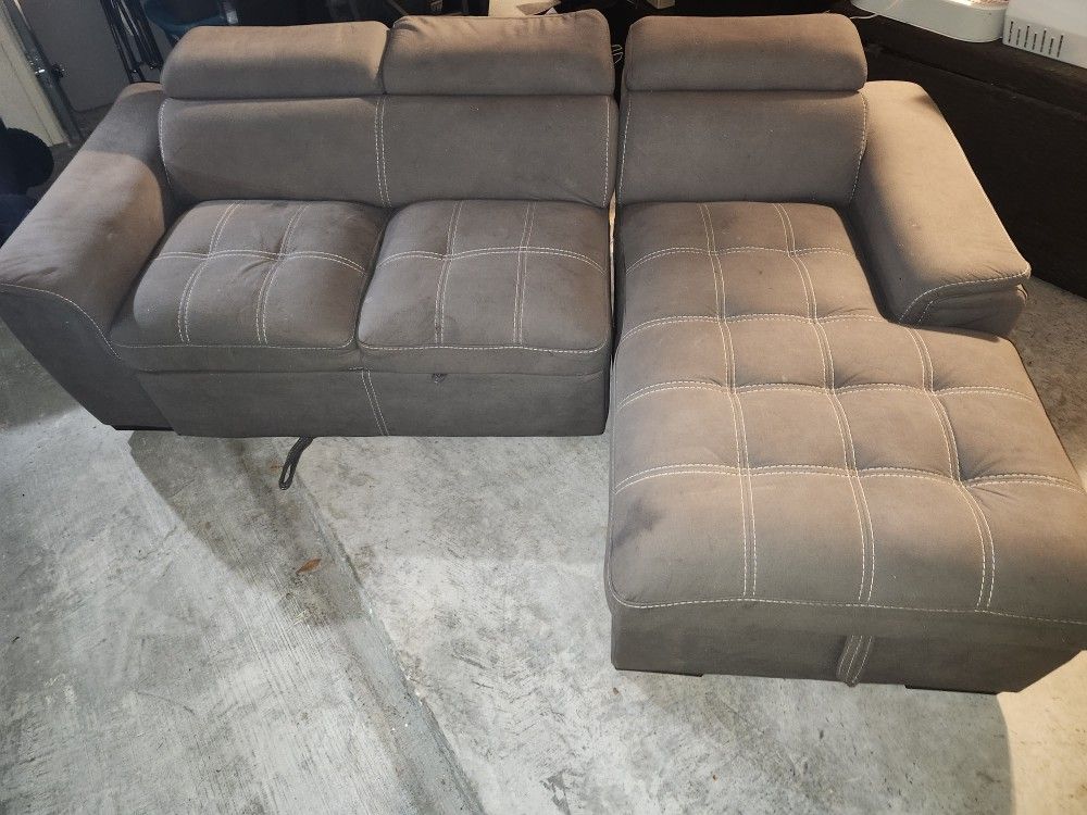 Sleeper Sectional Couch With Storage Compartment