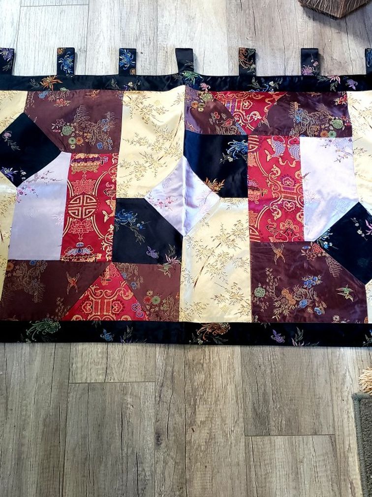 Asian Block Print Fabric Wall Hanging