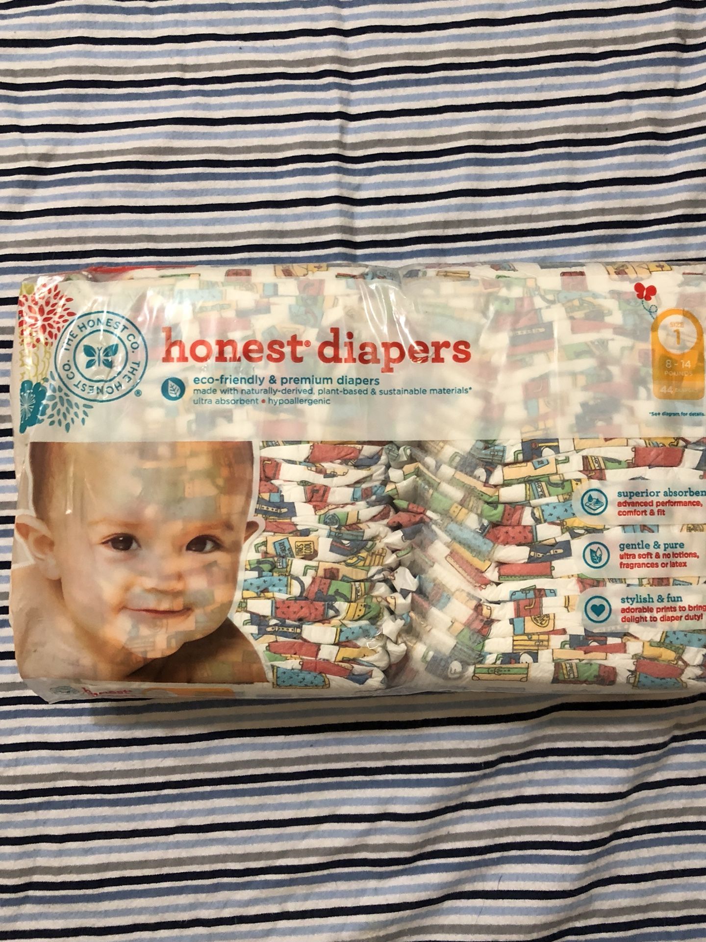 Honest Diapers size 1, 40/44 count