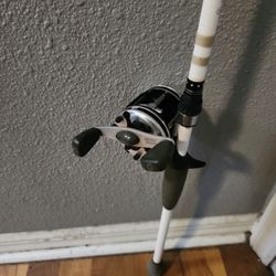 Old Bait Caster Reel And Rod (Abu Garcia) Reel (Duckett Ghost) Rod