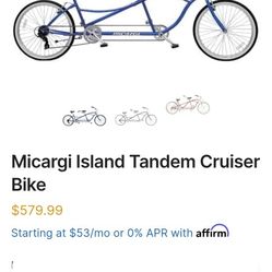 Micargi Island Tandem Cruiser Bike