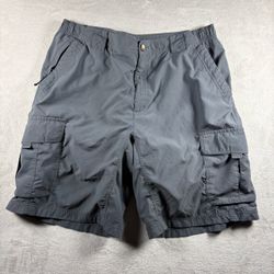 Columbia Cargo Shorts Men’s L Gray Titanium Omni-Dry Hiking Outdoor TM4111 #2A