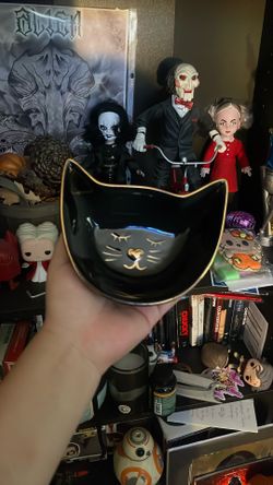 Kittie Cat Tray Jewelry Holder Black Cat Decor