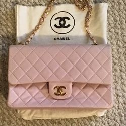 Chanel Pink Quilted Leather  Double Flap Handbag