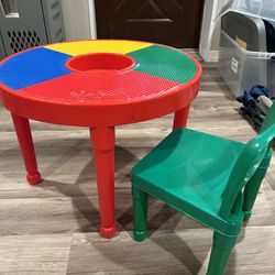 SMALL LEGO TABLE WITH CHAIR