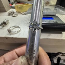 White Gold Solitaire Ring