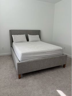 Queen platform bed frame