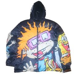 Members Only x Nickelodeon characters Puffer Jacket Rugrats,  SpongeBob Size L