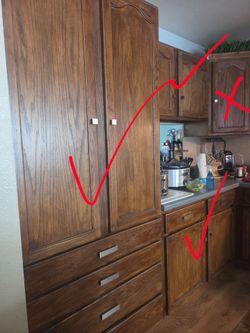 Wood Kitchen Cabinets with Drawers