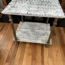 Square Table W Brass Legs 