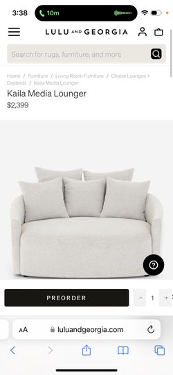 Lulu and Georgia Kaila Media Lounger for Sale in San Marcos CA OfferUp