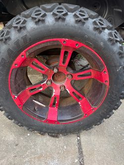 Golf cart rims and tires
