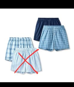 Men's Woven Boxer Shorts Large – 3 Pack