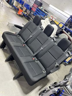 MERCEDES BENZ SPRINTER 3 SEATER BENCH PASSENGER SEAT w/ FLOOR & TRACKS