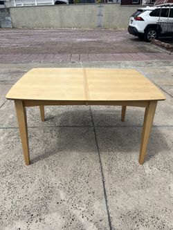 Large wood dining table