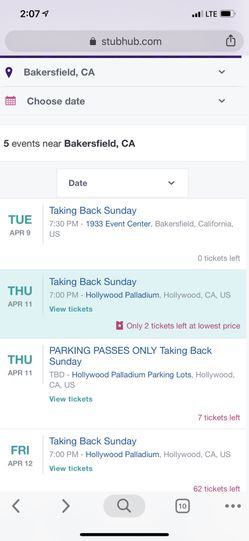 Taking back Sunday tickets