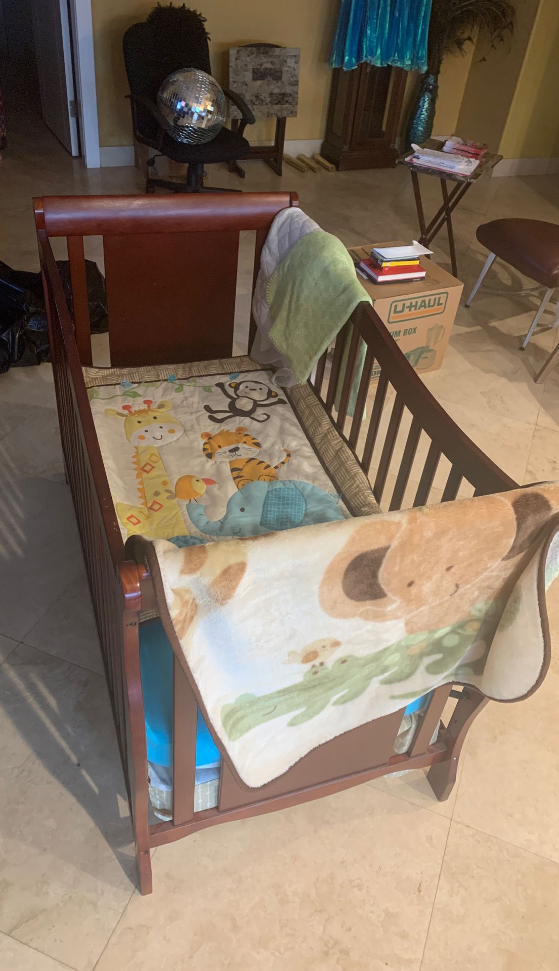 Baby Crib, Stroller, High Chair, car seat and play pen