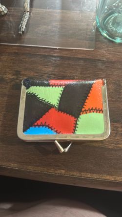 Patchwork Coin Purse with Metal Clasp