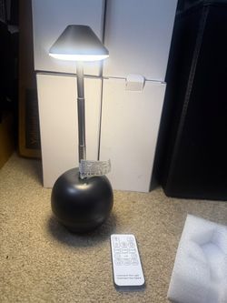 Rechargeable LED Table Lamp, Tumbler Cordless Lamp3 Colors & 7 RGB Stepless Dimmable Touch Control Lamps for Patio Restaurant Dining Home Bars (Black)